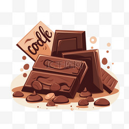巧克力字母F图片_卡通手绘甜品巧克力