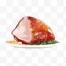 简笔画小清新美食烤大肘子新鲜生鲜猪肉肘子肘子猪肉美味红烧东坡肘子