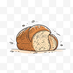 卡通手绘甜品面包
