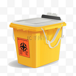 有毒物质图片_医用垃圾箱有毒物质扁平风卡通免