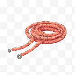 绳子拴在木棍上图片_卡通手绘麻绳绳子
