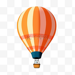 飘空热气球图片_卡通手绘户外热气球