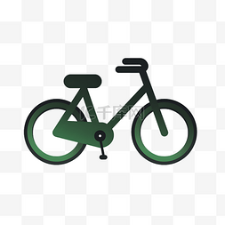 扁平风格绿色自行车logo