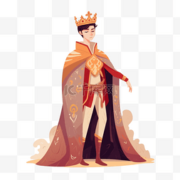 卡通手绘国王王子