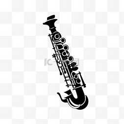 扁平黑白单簧管logo