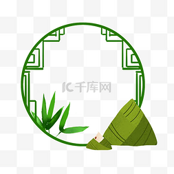 端午节粽子竹子中国风边框