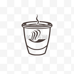 纸杯咖啡图片_扁平风简约咖啡纸杯图标