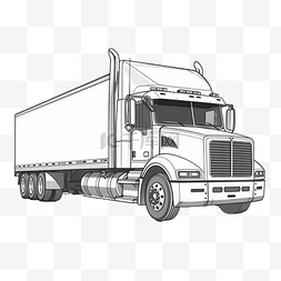 卡通卡车插画图片_扁平插画手绘免抠元素卡车