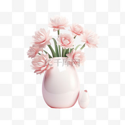 母亲节创意素材图片_创意母亲节康乃馨花束元素