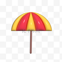 太阳伞图片_AI膨胀风夏日遮阳伞