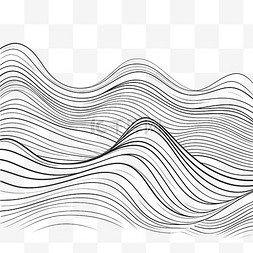 线条背景黑白图片_国潮起伏波浪背景条纹