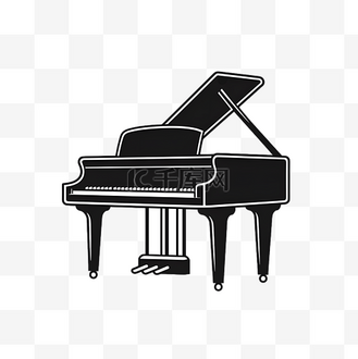 黑白简约钢琴icon