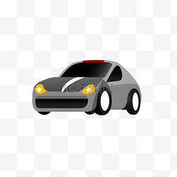 黑灰色可爱小汽车icon