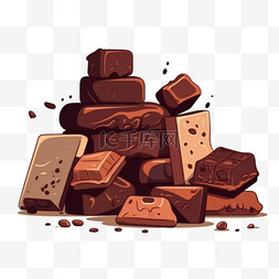 巧克力甜品手绘图片_卡通手绘甜品巧克力