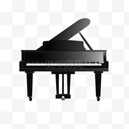 扁平简约钢琴logo