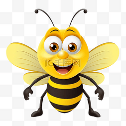 扁平卡通免抠图素材蜜蜂