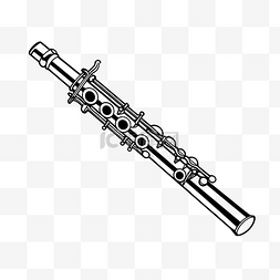 简约黑白西方笛子logo