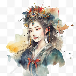 美女绘图图片_古代古风古装美女