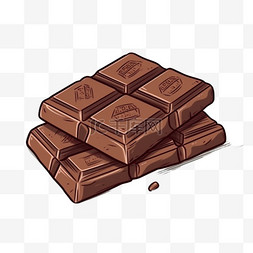 5块巧克力图片_卡通手绘甜品巧克力