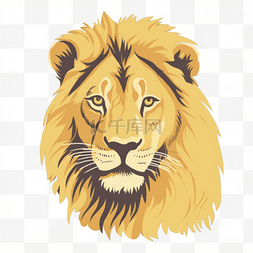 写实狮子图片_手绘插画风免抠元素狮子