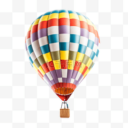 热气球图片_卡通手绘户外天空热气球