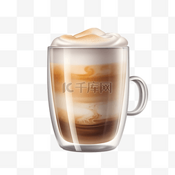 奶盖咖啡图片_香浓顺滑奶盖咖啡杯
