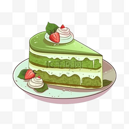 扁平卡通免抠图素材蛋糕