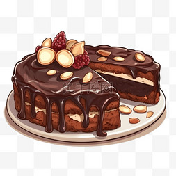 卡通手绘甜品蛋糕