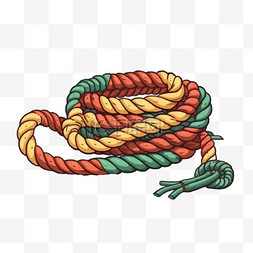 卡通手绘麻绳绳子