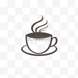 饮料咖啡修饰矢量图片_扁平风简约温暖咖啡图标