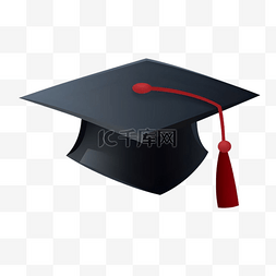 毕业帽子帽子图片_卡通黑色毕业学士帽