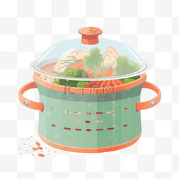 厨房用品标志图片_蒸锅厨房厨房用品工具做饭美食