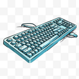 卡通手绘电子产品键盘