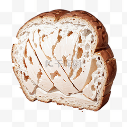 卡通手绘面包食物面包解剖图