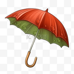 插画小雨伞图片_扁平卡通免抠图素材雨伞