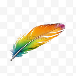 羽毛组成的鸟图片_卡通手绘彩色羽毛