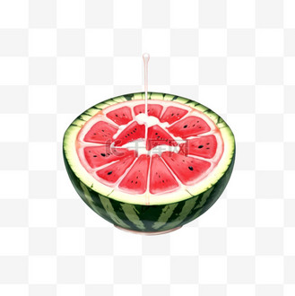手绘果汁西瓜汁饮品