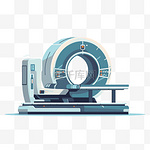 CT检查医院病人医生医护用品扁平卡通风