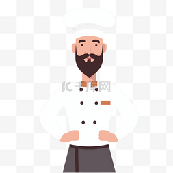 扁平卡通厨师形象