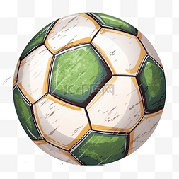 矢量足球图片_扁平卡通免抠图素材足球