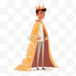 王子装扮图片_卡通手绘国王王子
