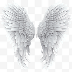 天使的祷告图片_卡通白色天使翅膀
