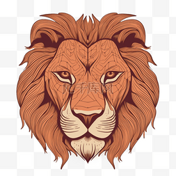 狮子写实图片_手绘插画风免抠元素狮子