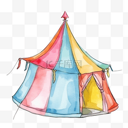 露营帐篷手绘图片_卡通手绘户外露营帐篷