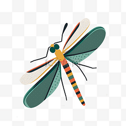 一只蜻蜓卡通元素