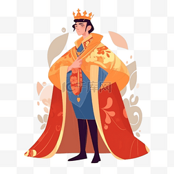卡通手绘国王王子