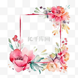 创意花卉手绘图片_创意水彩花卉手绘框架元素