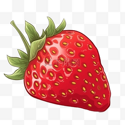手绘插画风免抠元素草莓