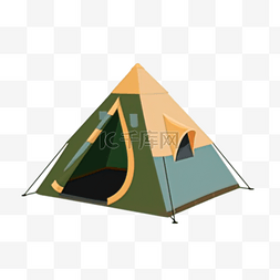 露营图片卡通图片_卡通手绘户外露营帐篷