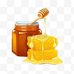 蜂蜜粘稠图片_卡通手绘蜂蜜蜂王浆